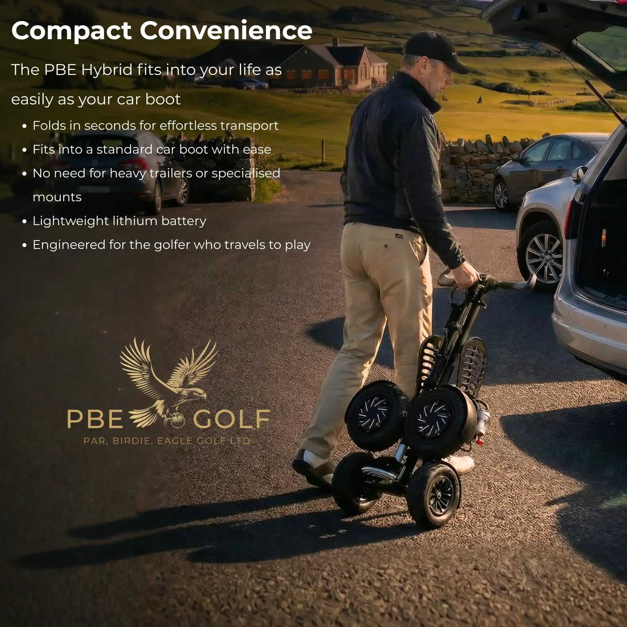 The PBE Hybrid - Dual Mode Electric Golf Buggy