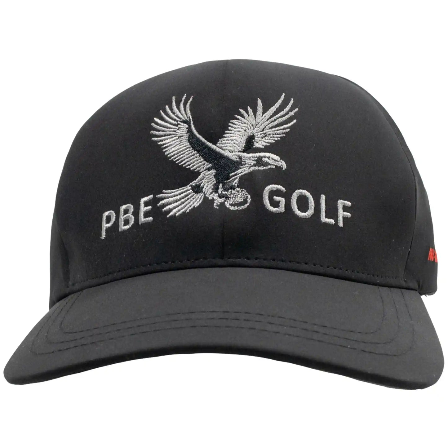 Black cap with eagle logo and 'PBE GOLF' text on a white background