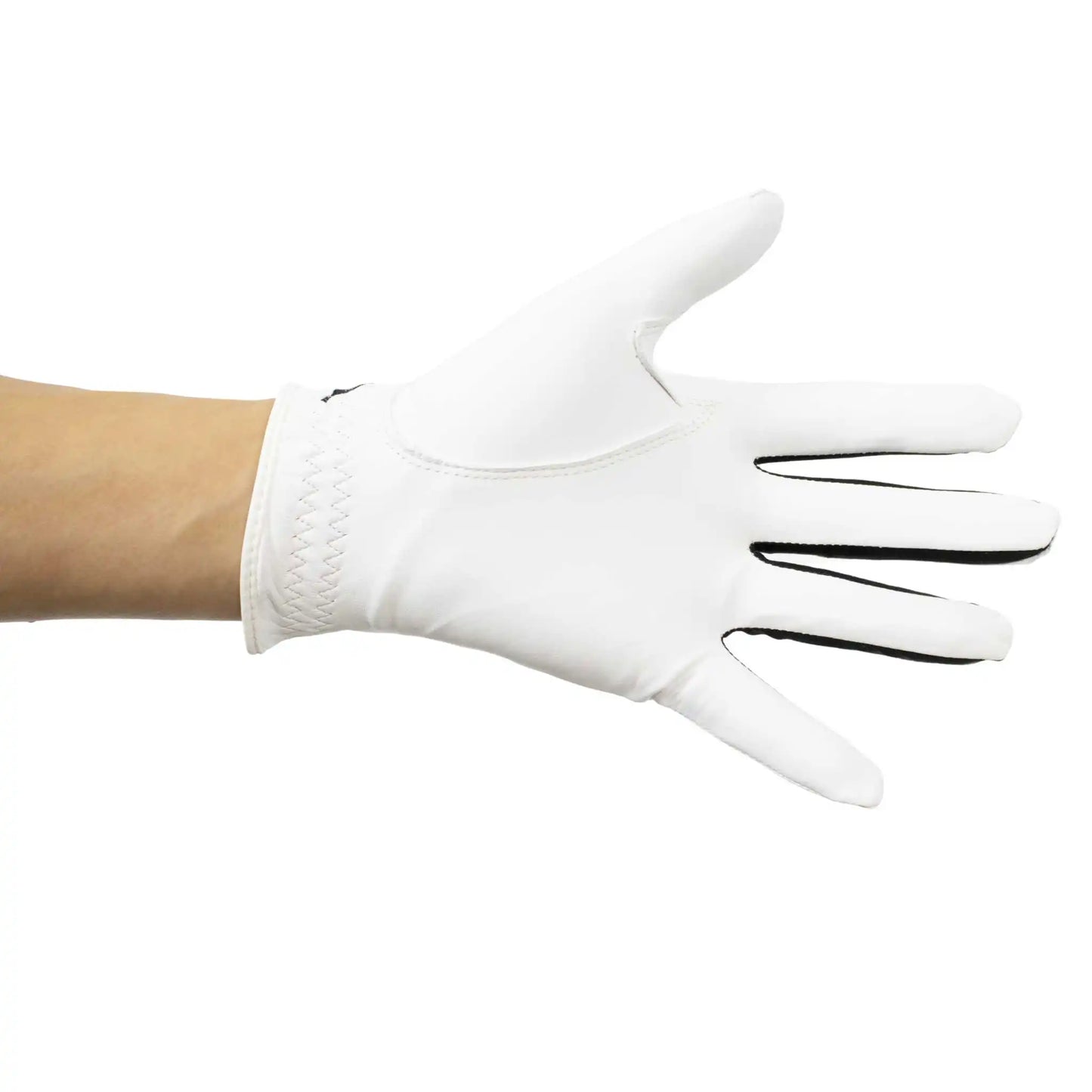 White golf glove on a white background