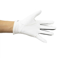 White golf glove on a white background