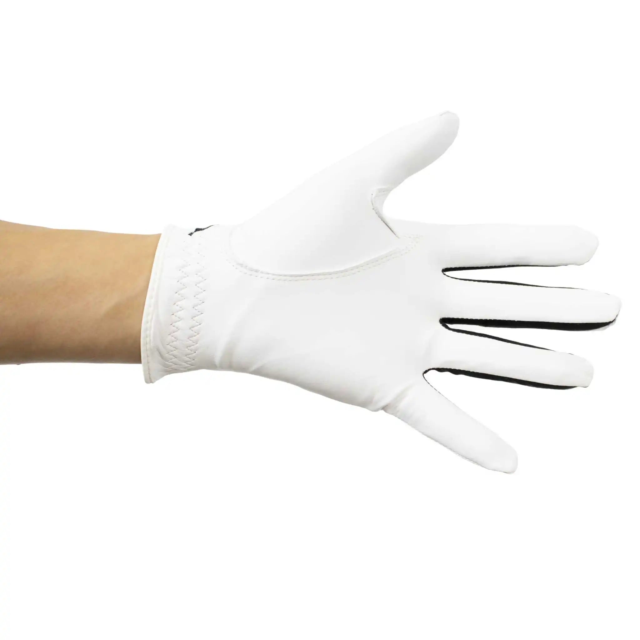 White golf glove on a white background