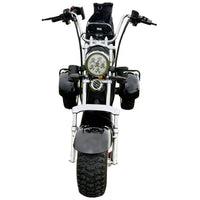 Black electric scooter on a white background