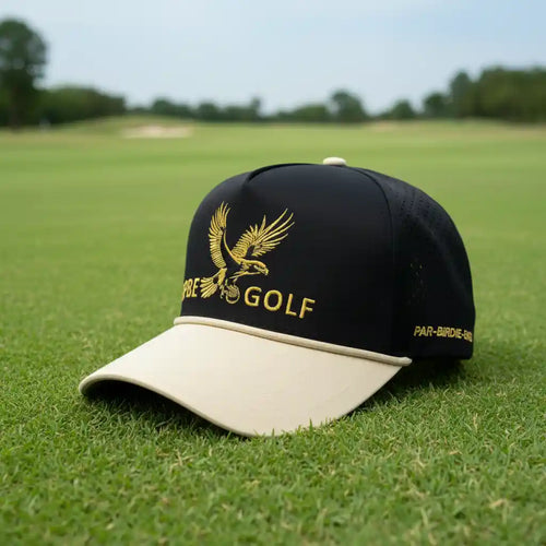 Black & Gold Structured Baseball Hat